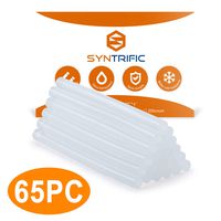 65 Count Hot Glue Sticks Clear Mini Size 4" Length x 0.28" Diameter Compatible with Industrial Glue Guns No Ordor,Good Adhesion,Few Bubble,Quickly Melting Meeting Your DIY Needs