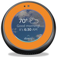 MightySkins Skin Compatible with Amazon Echo Spot - Solid Orange | Protective, Durable, and Unique Vinyl Decal Wrap Cover | Easy to Apply, Remove, and Change Styles | Made in The USA