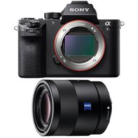Sony a7S II Full-frame Mirrorless Interchangeable Lens Camera Body 55mm Lens Bundle includes a7S II Body and Sonnar T FE 55mm F1.8 ZA Full Frame Camera Lens
