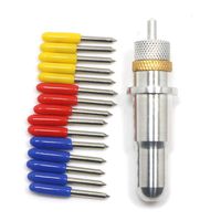 Vinyl Cutter Blade MASO Cutting Plotter Blade +452911mm Vinyl Cutter Blade Holder + 15pcs 30° / 45° / 60° Blade (Each degree 5pcs)