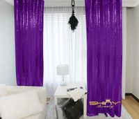 ShinyBeauty Sequin Curtain 2 Panels Glitter Backdrop 6FT Purple Sequin Backdrop 8FT Photography Background Backdrop for Pictures