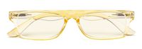 Anti Blue Rays UV Protection,Ladies Reduce Eyestrain Computer Reading Glasses(Yellow) +0.5