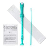 KINGSO 8-Hole Soprano Descant Recorder With Cleaning Rod + Case Bag Music Instrument (Green)