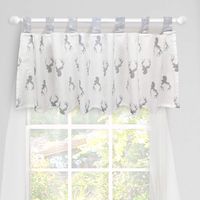 Brandream Window Valance Cotton Curtain for Baby/Toddler/Kid Bedroom Bath Laundry Living Room Decor, Woodland Deer Head Pattern