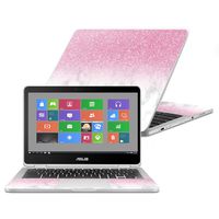 MightySkins Skin Compatible with Asus Chromebook Flip C302CA 12.5" (2016) - Marble Glitz | Protective, Durable, and Unique Vinyl Decal wrap Cover | Easy to Apply, Remove | Made in The USA