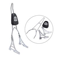 INNOGLOW Motorcycle Chrome Rear Passenger Seat Detachable Backrest Sissy Bar W/Cushion Pad for Harley Davidson XL 883 1200 2004-2018