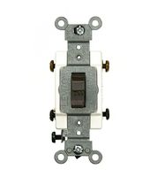 Leviton CSB2-15 15 Amp, 120/277 Volt, Toggle Double-Pole AC Quiet Switch, Commercial Grade, Grounding, Brown