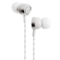 Audiofly AF45C MK2 in-Ear Headphone with Microphone and Control for Smartphone (White) Featuring a 3.5mm Headphone Jack, IPX-5 Rating, Braided Cable and Noise isolating Silicone Ear Tips.