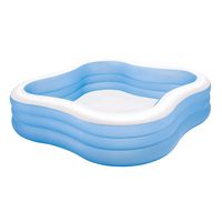 Intex Swim Center Family Inflatable Pool, 90" X 90" X 22", for Ages 6+, Color may vary