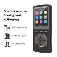 MUS RUN MP3 Player,Portable MP3 Players with Burning Music Function,FM Radio,One-Click Voice Recorder,Supports 128GB TF Card,Simple Interface,HIFI Sound Lossless Digital Audio Player by Mus Run(Black)