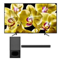 Sony XBR-X800G 55 Inch TV: 4K Ultra HD Smart LED TV with HDR and Alexa Compatibility - 2019 Model Bundle HTS350 2.1-Channel Soundbar with Powerful Wireless Bluetooth Subwoofer (2 Items)