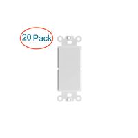 Kenuco Decora Wall Plate Keystone Insert (20 Pack, Blank)