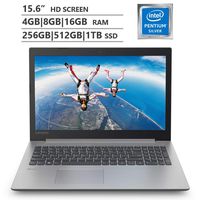 Lenovo 2019 Newest IdeaPad 15.6" Laptop Notebook Pentium N5000(Beat AMD A12 and i3-7100) 8G RAM, 512GSSD WiFi, DVDRW, HDMI, Windows 10