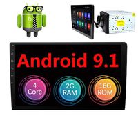 Android 9.1 Car Stereo 10.1" Touch Screen 2Din Car Radio in-Dash GPS Navigation with Backup Camera Support Bluetooth 4G WiFi SWC USB SD Mirro Link WiFi AM/FM/RDS 2G RAM+16G ROM
