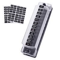 MICTUNING 12-Way Blade Fuse Block with Cover Fuse Box Holder for Vehicle Boat Marine