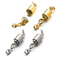 Zpsolution Magnetic Jewelry Clasps for Necklace Bracelet, Screw-in System Lobster Clasp, Silver/Gold 4pcs