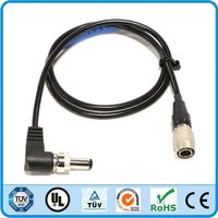 Gimax Recorder Zoom F8 Power Cable for ZAXCOM Sound Devices 688 644 633 DC 5.52.5 With Lock to HRS Hirose 4 pin Male Cable - (Color: 70cm)