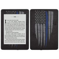 MightySkins Skin Compatible with Amazon Kindle Paperwhite 2018 (Waterproof Model) - Thin Blue Line | Protective, Durable, and Unique Vinyl Decal wrap Cover | Easy to Apply, Remove| Made in The USA