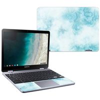 MightySkins Skin Compatible with Samsung Chromebook Plus LTE (2018) - Blue Marble | Protective, Durable, and Unique Vinyl Decal wrap Cover | Easy to Apply, Remove, and Change Styles | Made in The USA