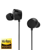 TUNAI Drum Hi-Resolution Audiophile in-Ear Earbud Headphones - Powerful Bass and Lively Sound Stage with Improved Noise Isolation; Comfortable for Workout, Running and Great for Gaming (Shadow Black)