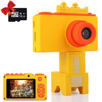 MAGENDARA Kids Camera Digital Cam for Girls Rechargeable Child Video Recorder with 16GB SD Card 12MP HD 1080P 2 Inch Screen for 3-12 Year Old Boys Toddler (Orange)