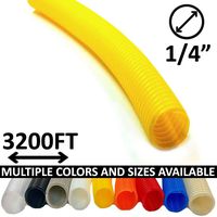Electriduct 1/4" Split Wire Loom Tubing Polyethylene Flexible Conduit (0.25 Inch ID) - Yellow - 3200 Feet