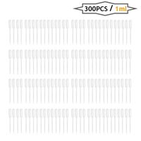 300PCS 1ml Disposable Plastic Clear Liquid Dropper Transfer Pipette Eye Droppers,Volumetric Pipettes,Essential Oils Pipettes