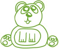 hBARSCI Teddy Bear Vinyl Decal - 5 Inches - for Cars, Trucks, Windows, Laptops, Tablets, Outdoor-Grade 2.5mil Thick Vinyl - Lime