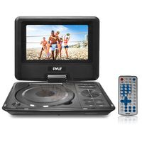 9" Portable DVD CD Player - High Resolution TFT Swivel Angle Foldable Display Screen Built-in Rechargeable Battery USB/SD Card Readers 32GB Memory & Multimedia Support w/ Remote Control - Pyle PDH9