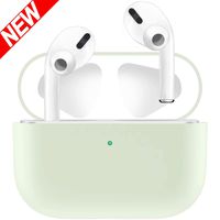 ADWLOF Compatible for AirPods Pro Case, Wireless Charging Supporting, Shockproof Protective Silicone Cover Skin for AirPods Pro Charging Case Series 3,Fluorescent White