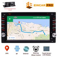 Double Din 6.2" Touch Screen 2 Din Car Stereo in Dash Receiver DVD CD 1080P Video Player Bluetooth GPS Navigation FM/AM RDS Radio TF/USB/AUX-in/Subwoofer/SWC +Remote Control-Free Rear View Camera