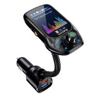VicTsing (Upgraded Version) Bluetooth FM Transmitter, Auto Scan Unused Station Bluetooth Radio Transmitter Adapter for Car with 1.8" Color Screen, QC 3.0, EQ Modes, Aux, Hands-Free Calls