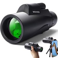 HD Monocular Telescope 12X50 High Power Zoom Scope for iPhone BAK4 Prism FMC Waterproof Anti-Fog Compact Single Binoculars for Hiking, Bird Watching, Hunting, and More Outdoor Activities