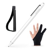 Stylus Pencil Compatible for Apple, Adrawpen Active Stylus 5 Mins Auto-Off with Replaceable Nano Carbon Fiber Tip Smart Digital Pen Work for iPad/iPhone/iPad Pro/iPhone Xs MAX-White