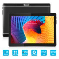 10.1 inch Tablet PC for Business or Entertainment, 2+32GB, IPS Full HD Display, Android 8.0, 2GB+32GB, 5000mAh Battery, 2.0+5.0MP Cameras, with Bluetooth/WiFi and Free Case (Black)