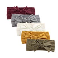 Baby Girl Nylon Headbands Newborn Infant Toddler Hairbands and Bows Child Hair Accessories (ZM13-5pcs)