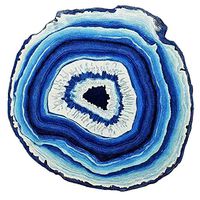Jocund Home Carpet Creative Round Carpet Annual Ring Printed Non-Slip Mat Baby Crawling Mat
