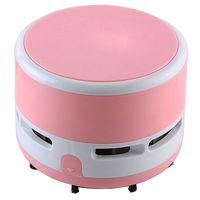 TinaWood Portable Cordless Mini Vacuum Desk Dust Cleaner/ Dust Sweeper/Dust Collector/ Desk Dust Filter/Desk Dust Remover for Office Keyboard (Pink)
