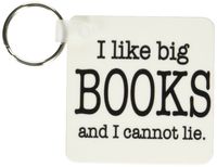 3dRose I like big books and I cannot lie - Key Chains, 2.25 x 2.25 inches, set of 2 (kc_112244_1)