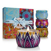 MEIYIN 4pcs/Set Tin Can Smokeless Aromatherapy Candle Handmade Scented Natural Soy Wax Candles Home Decor for Stress Relief Wedding Gifts
