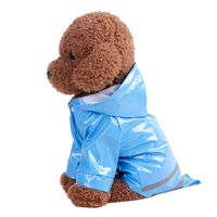 haoricu Pet Shirt, 2017 Pet Reflective Waterproof Coat Dog Hooded Raincoat for Small Dogs Jacket Outdoor Coat (L, Blue)