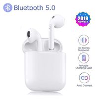 Bluetooth Headset 5.0 in-Ear Wireless Earbuds High-Fidelity Stereo Waterproof Sports Headphones Built-in HD Mic with Charging Box and Fast Pairing Compatible with iPhone Airpods Android Samsung/S10