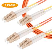 LC to LC Duplex OM1(62.5/125) Multimode LSZH Jacket 2.0mm Fiber Optic Patch Cable - 5 Meter/2 Pack