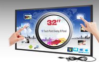 LCD/LED 10 Touch IR Overlay Touch Screen Frame Panel Interactive 32" 16:9 - No Glass