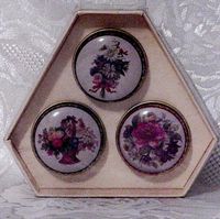 3 Pk. Round Metal Pill Box, 1 1/2 Round