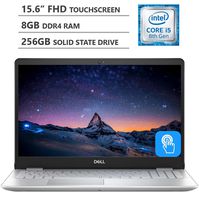 2019 Newest Dell Inspiron 15.6" Full HD LED-Backlit Touchscreen Laptop, Intel Core i5-8265U Processor up to 3.9GHz, 8GB RAM, 256GB Solid State Drive, Backlit Keyboard, Wireless-AC, Windows 10, Silver