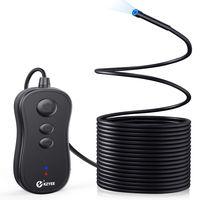 Wireless Endoscope, KZYEE 2200mAh 1080P HD Zoomable WiFi Borescope Inspection Camera IP67 Waterproof Semi-Rigid Snake Camera with 6 LED Lights for Android & iOS iPhone Smartphone Tablet (50FT)