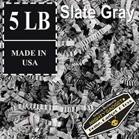 Mighty Gadget (R) 5 LB Dark Slate Gray Crinkle Cut Paper Shred Filler for Gift Wrapping & Basket Filling