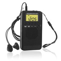 Portable Pocket Digital Radio with Earbud Headphones, SourceTon Battery Operated Sleep Timer, Preset, AM/FM Radio and in Ear Earphone for Walking Hiking Camping
