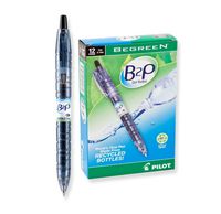 PILOT B2P - Bottle to Pen Refillable & Retractable Rolling Ball Gel Pen Made From Recycled Bottles, Fine Point, Black G2 Ink, Dozen Box (31600)